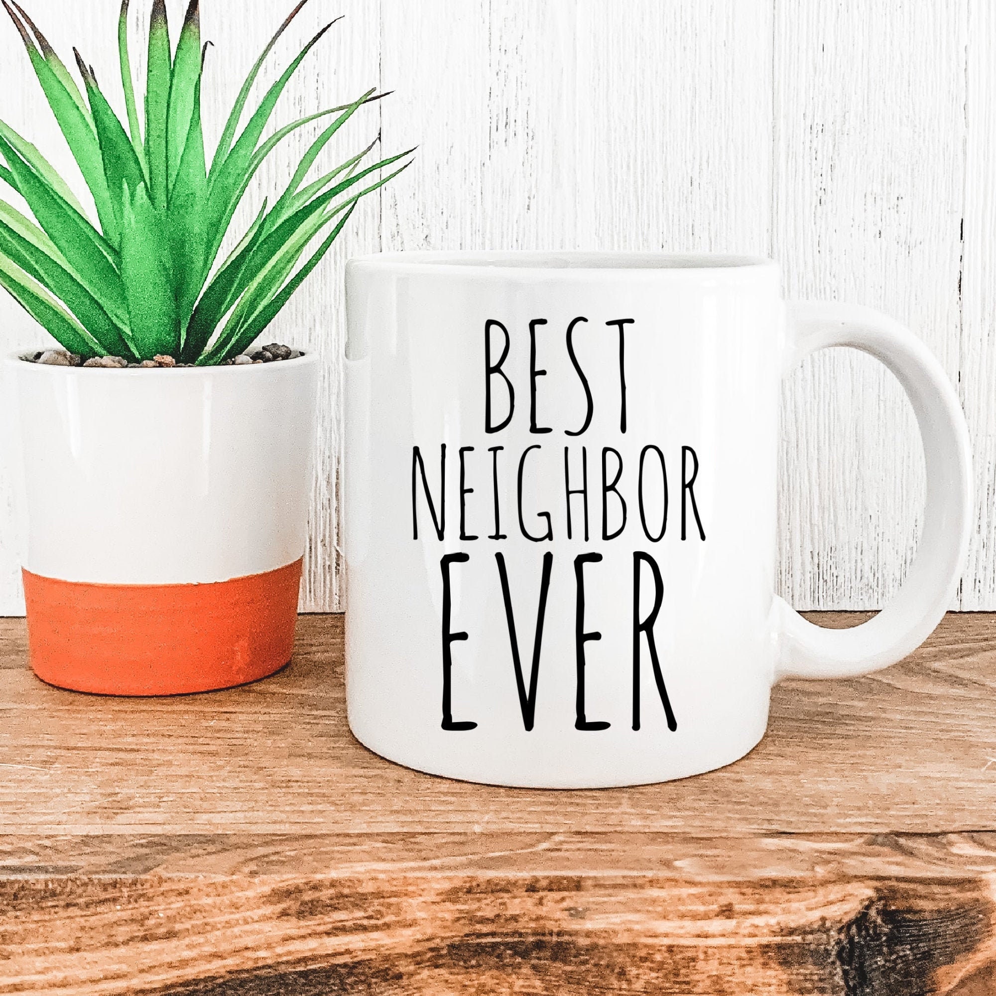 Gift for Neighbor, Moving Gift, Best Neighbor Ever, Coffee Mug, Neighbor gifts, Going Away Gift, Gift for Friends, Minimalist