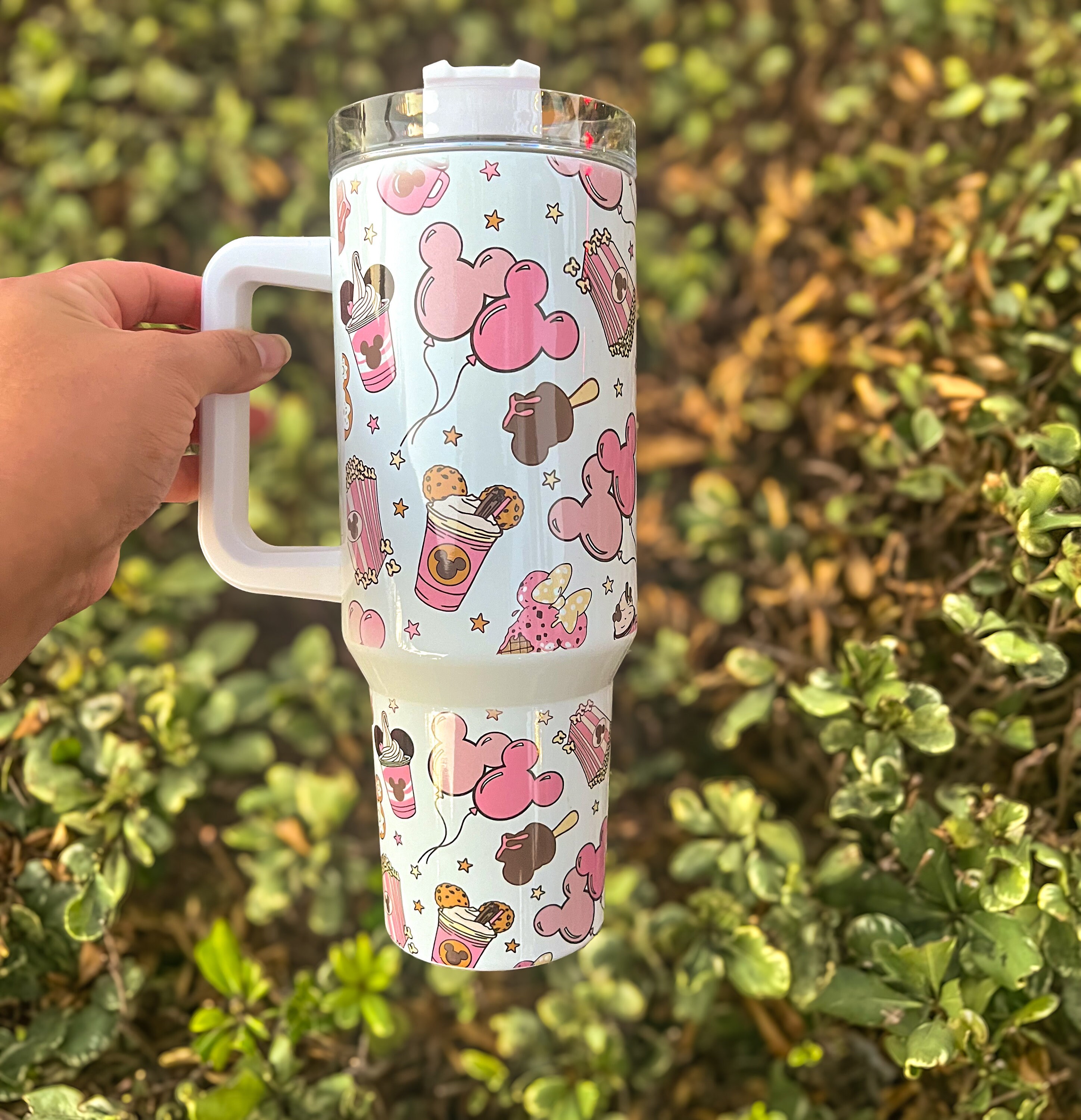 Pink Park Snacks 40 oz tumbler | 40 oz tumbler| travel mug| Magic park| Magic park snacks |