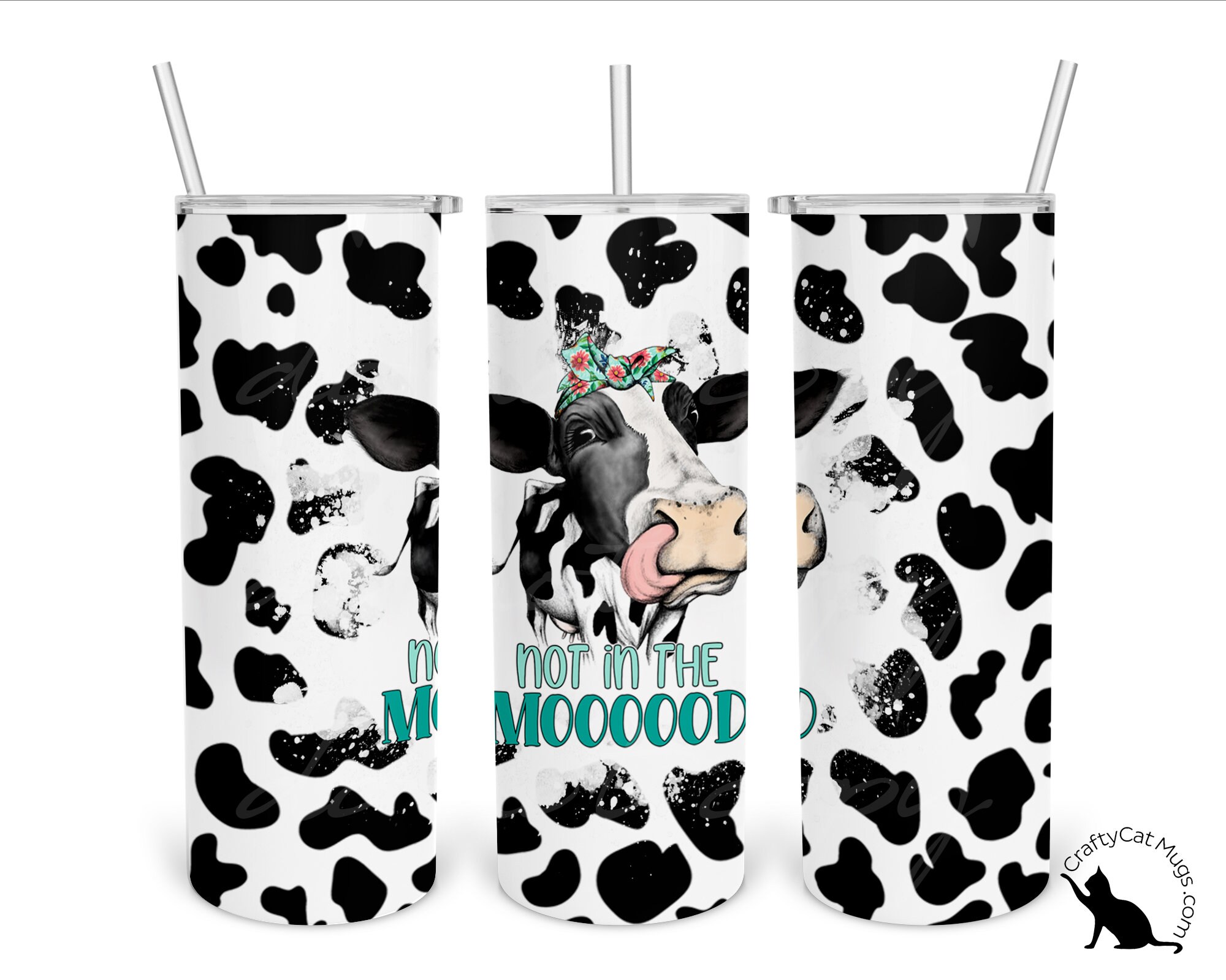 Funny Cow Tumbler | Not in the Mood | Cow Cup