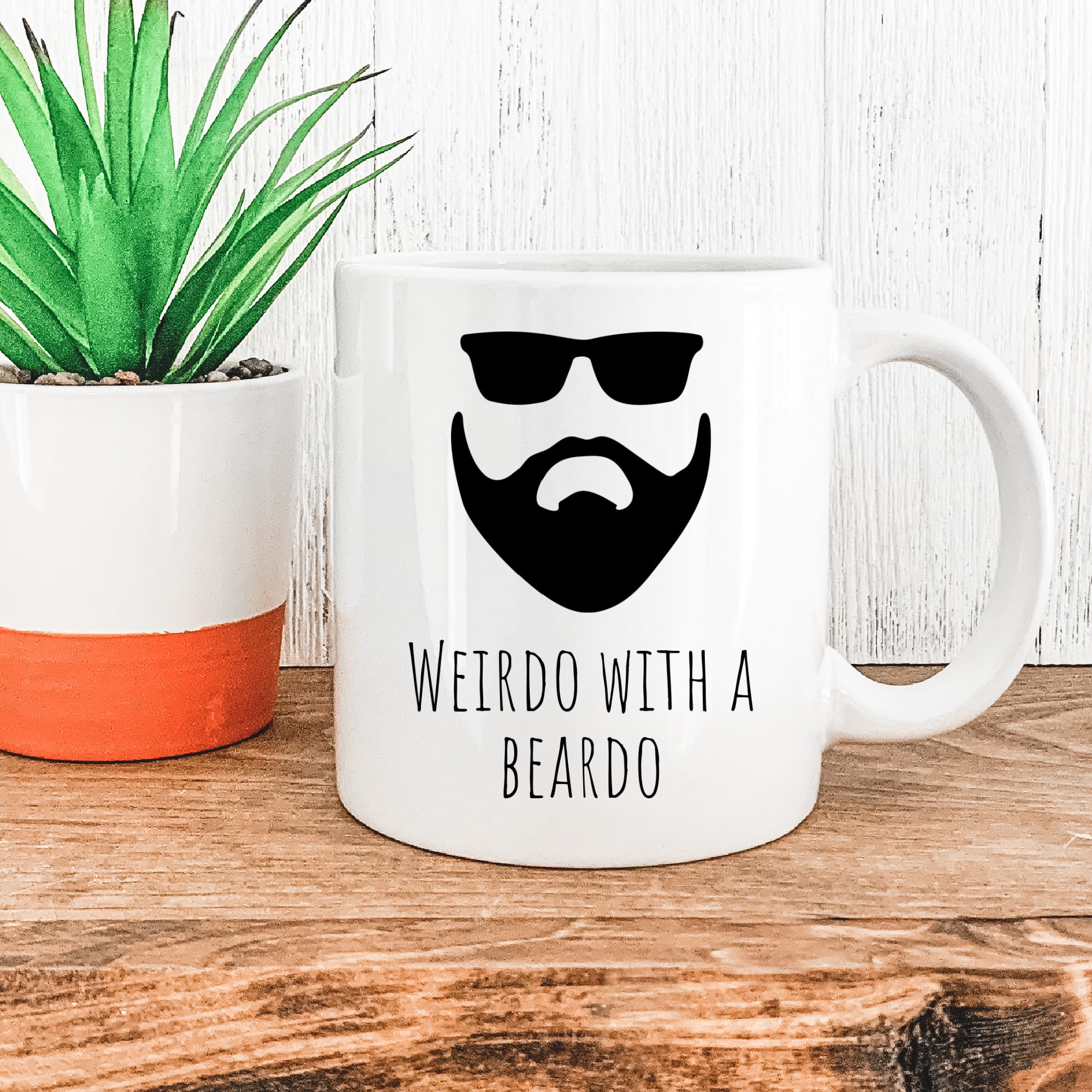 Weirdo with a Beardo Mug, Funny Mug, Beard Mug, Novelty Mug, Men’s Mug, Dad Gift, Husband Mug, Stocking filler for men, Beard Gift