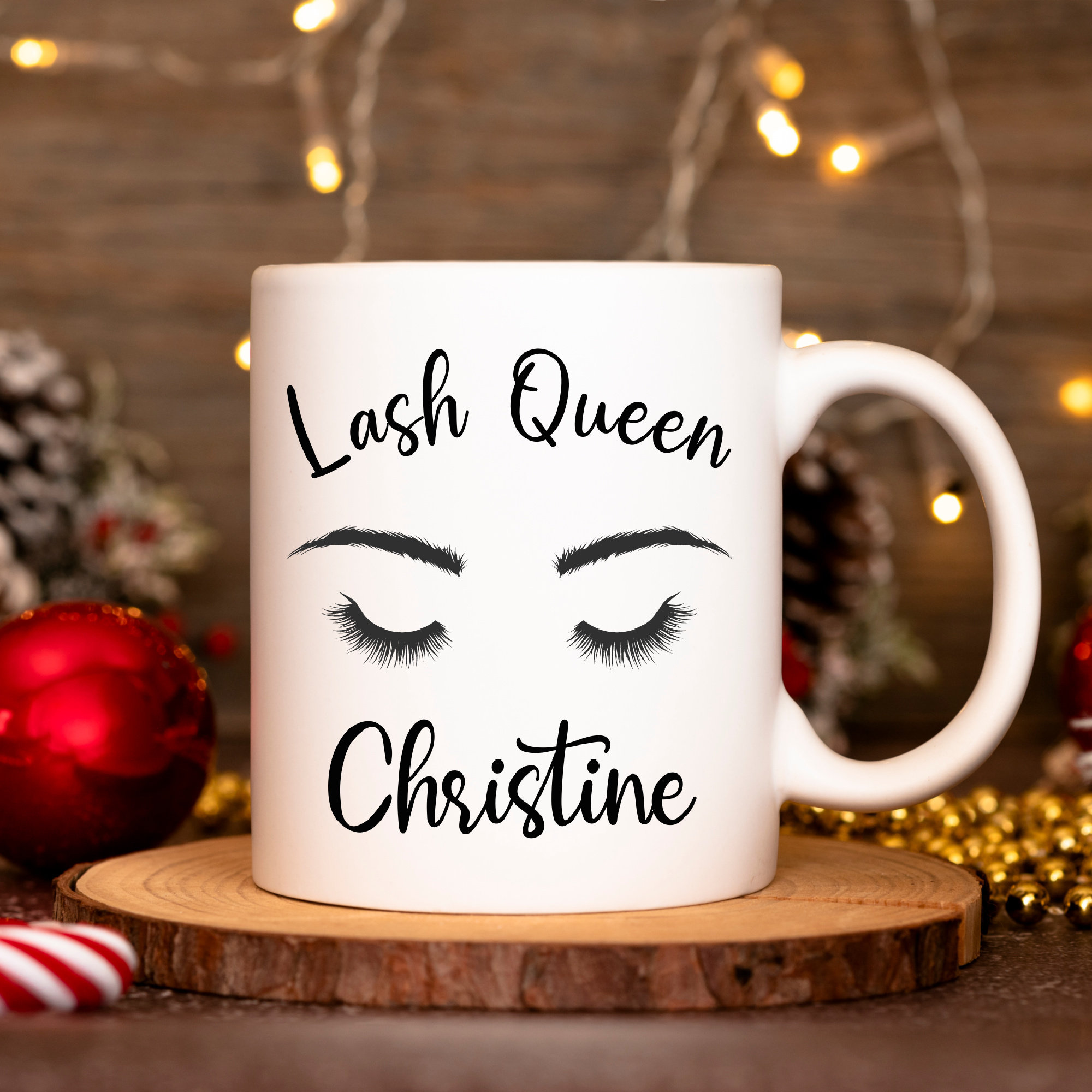 Lash Queen – Custom Lash mug, Custom Lash Tech Gift, Funny Lash Tech Gift, Custom Gift For Eyelash Tech, Cosmetologist Mug, Make Up Artist