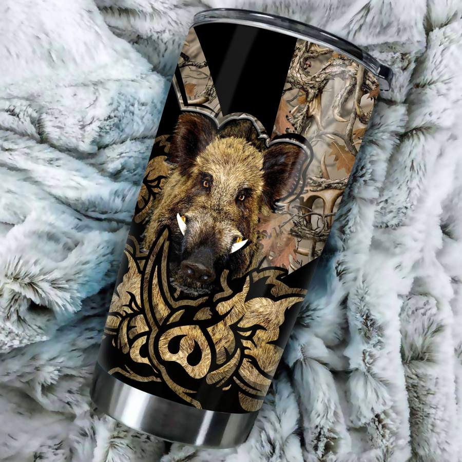 Boar Hunting Stainless Steel Tumbler