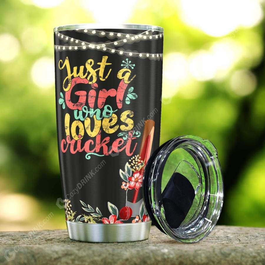 Just A Woman Who Loves Cricket Stainless Steel Tumbler K99O6