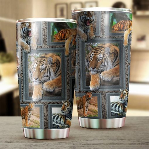 Tiger Piece Stainless Steel Insulated Tumbler Cups, Gift For Parent, Good Mother Day Gifts, Birthday Gift, Gifts For Dad, Gift For Brother