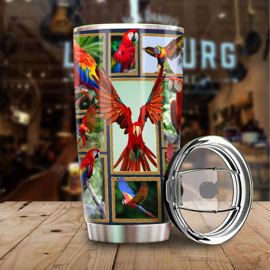 Love Parrot Stainless Steel Tumbler