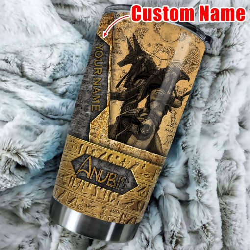 Personalized Your Name Anubis Stainless Steel Tumbler, Gift For Husband, Good Fathers Day Gifts, Gift Ideas For Mom, Gifts For Dad