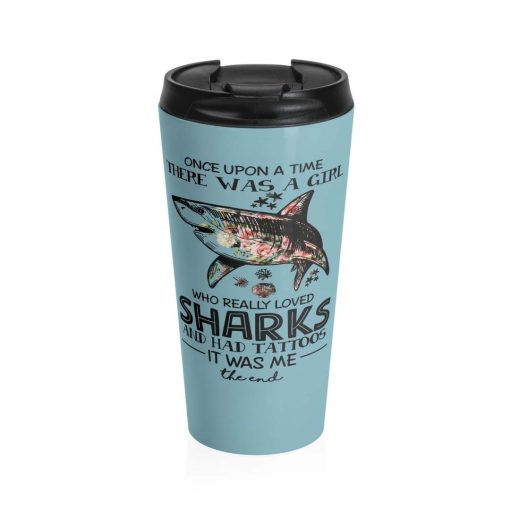 Sharks Flower Cl15100114Mdt 16Oz 20Oz Travel Mug Vacuum Sealed Tumblers