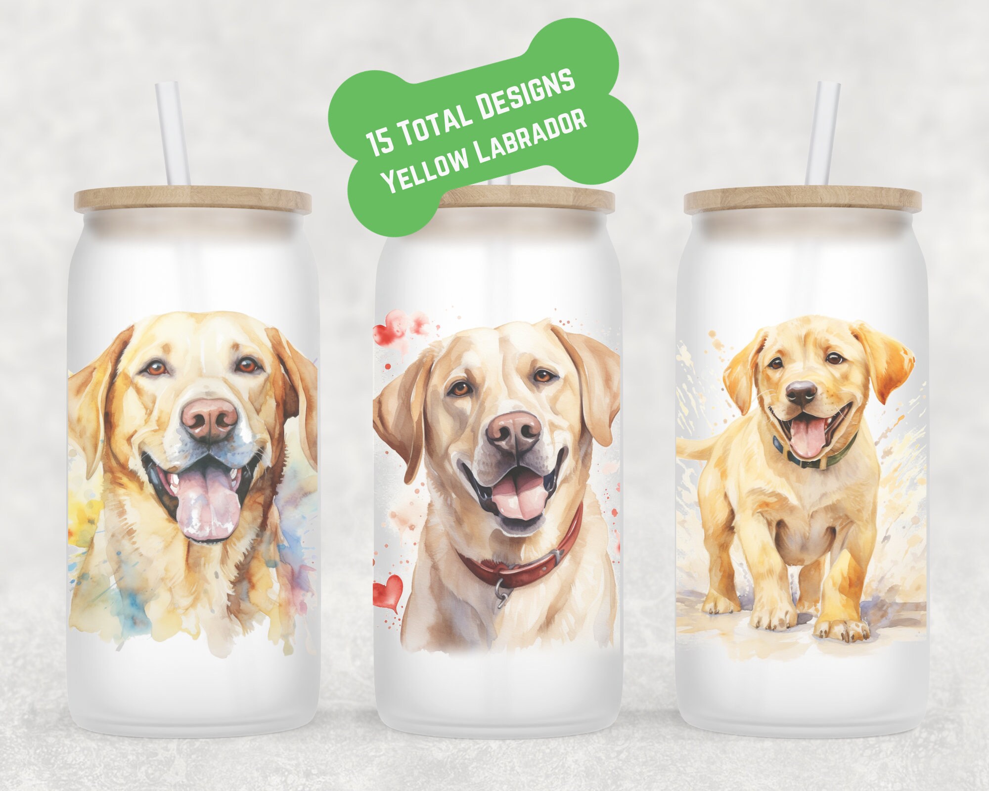 Yellow Lab Beer Can Glass | Dog Mom Gift | Yellow Lab Mug | Lab Coffee Cup | Fur Mom Coffee Mug | Labrardor Mug | Glass Coffee Cup