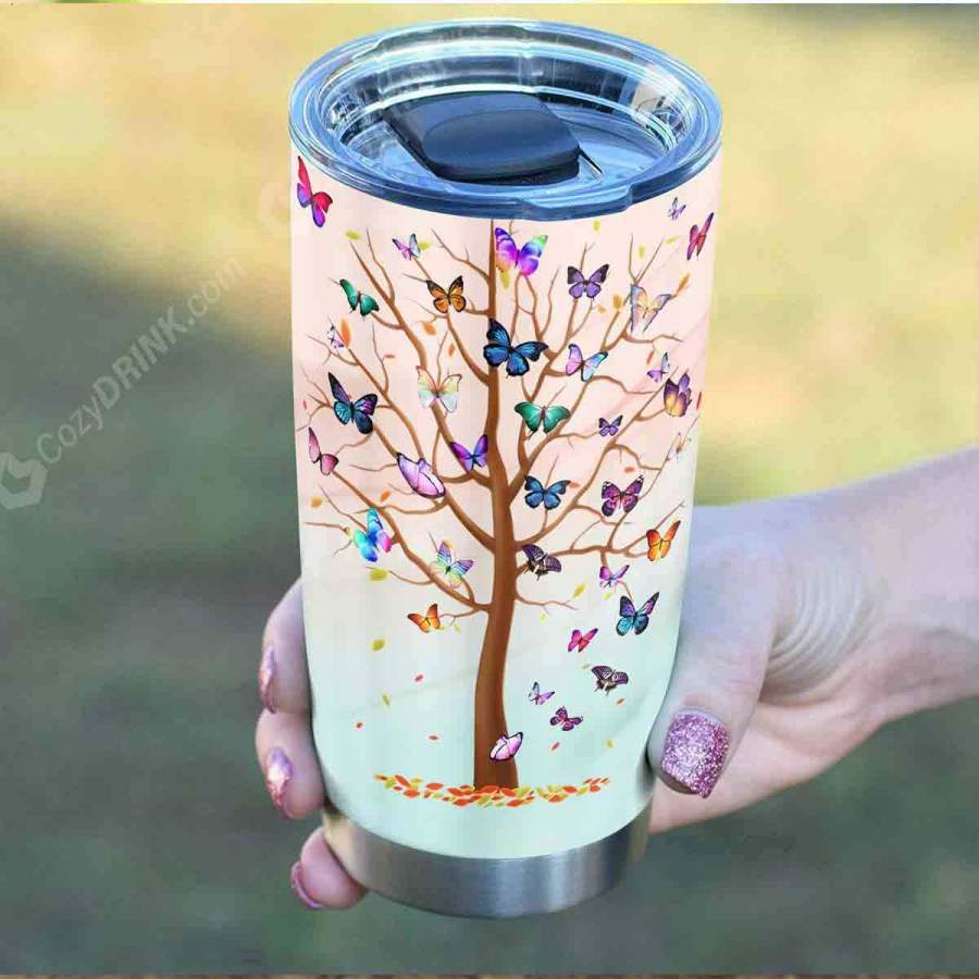 Tree For Butterflies Stainless Steel Tumbler V17L9