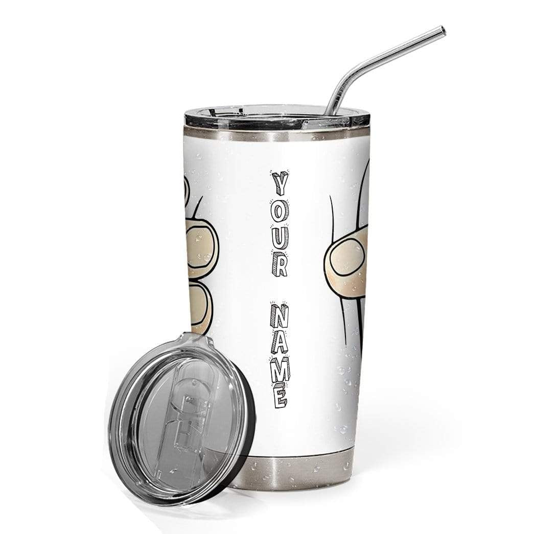 3D Grabbing Hand Custom Name Design Vacuum Insulated Tumbler