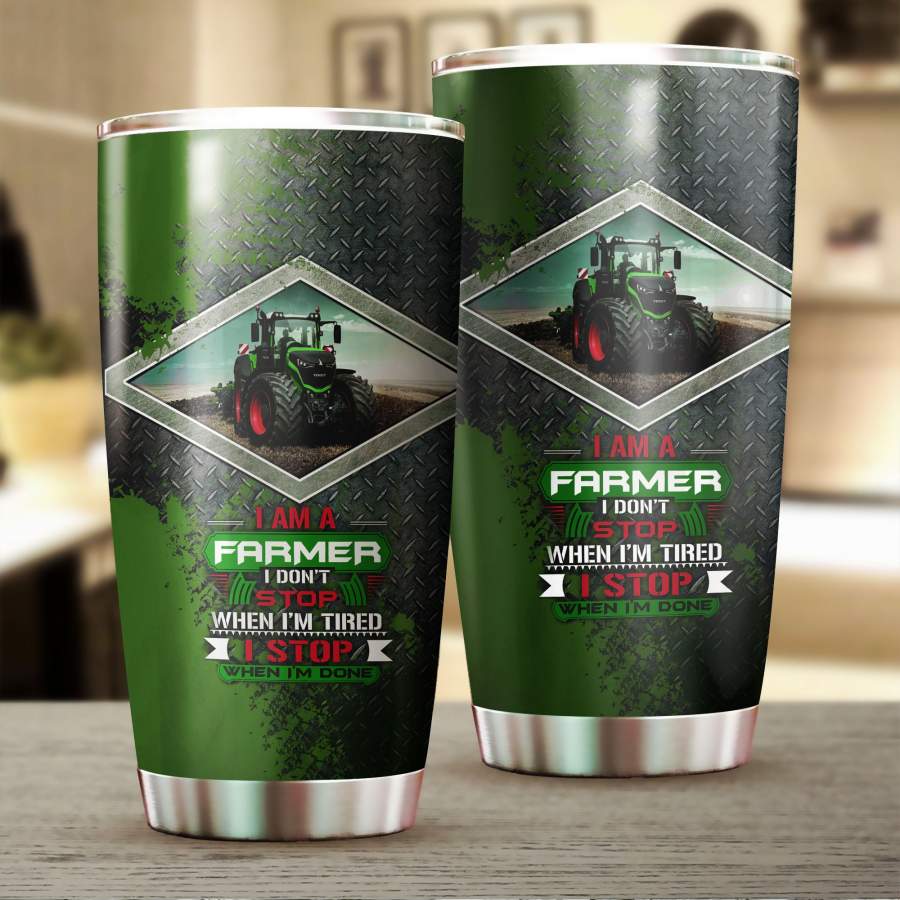 Beautiful Tractor Stainless Steel Tumbler