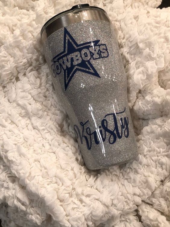 Dallas Cowboys Glitter Tumbler