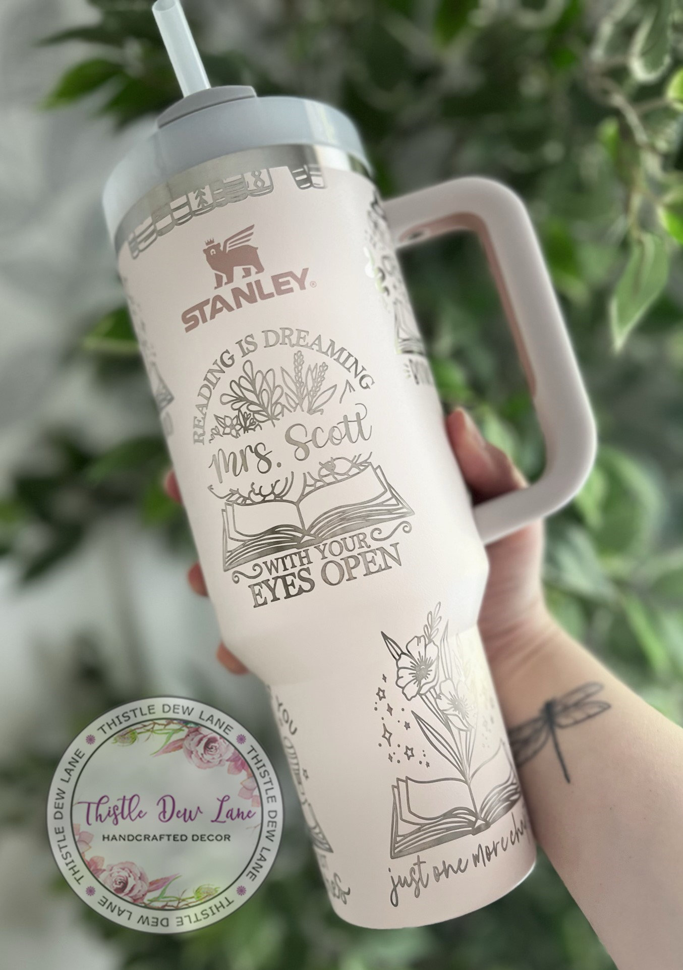 40oz 30oz tumbler, Reading 40oz tumbler, Book themed Stanley, Bookish tumbler, Book lover tumbler, Teacher gift, Custom engraved tumbler