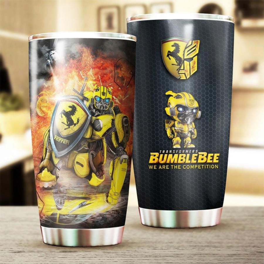 [Stainless Steel Tumbler 20 Oz] FERRARI Bumble Bee Stainless Steel Tumbler, Bumble Bee Stainless Steel Mug Father Day gifts, Mother Day gift
