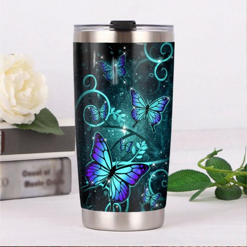 Butterfly Steel Tumbler, Father’S Day Gifts, Christmas Gifts For Parents, Gifts For New Moms, Gift For Brother, Gift For Mother, Gift For Boyfriend