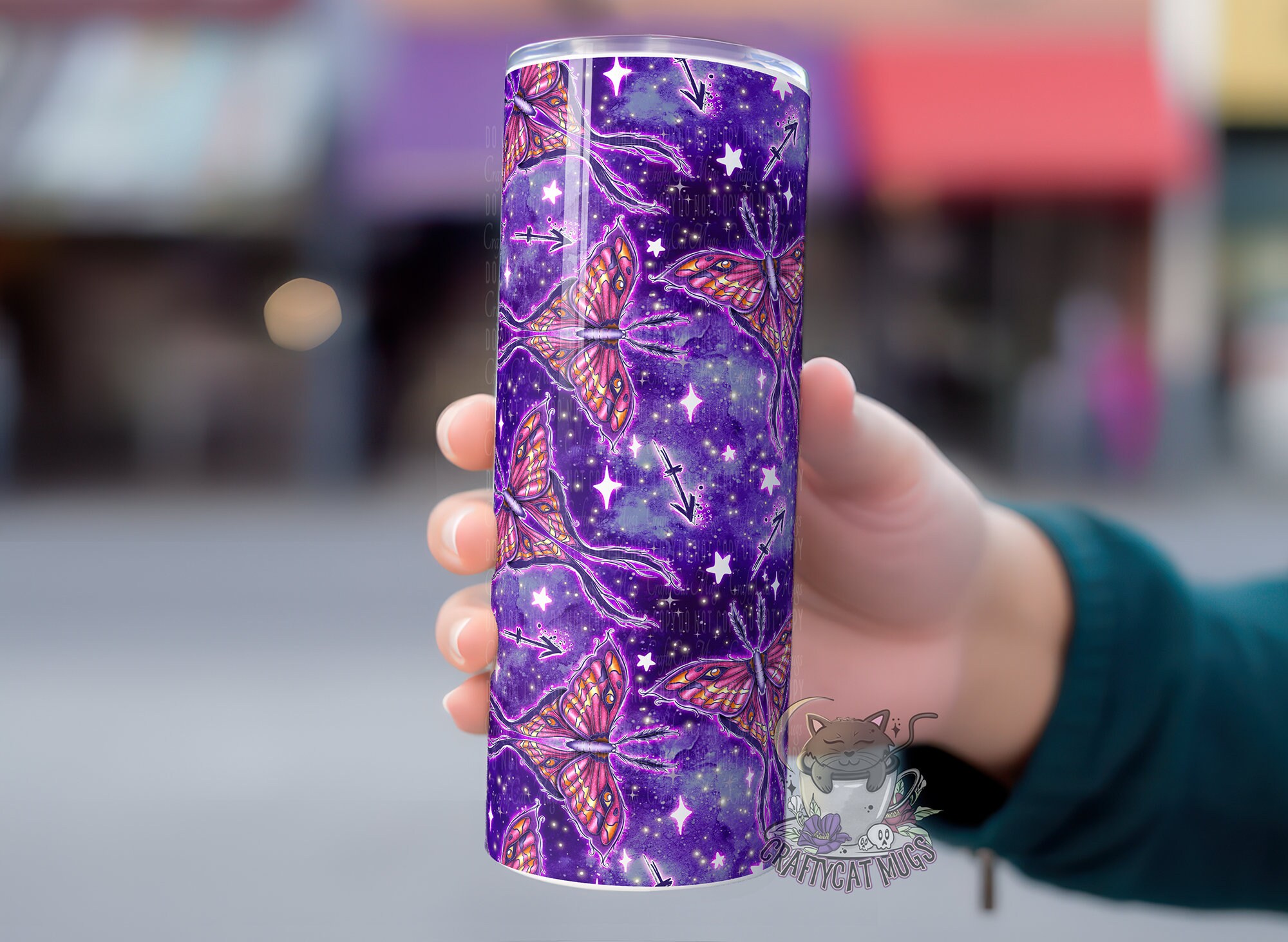 Moth Tumbler | Beautiful Zodiac Tumbler | Sagittarius Tumbler