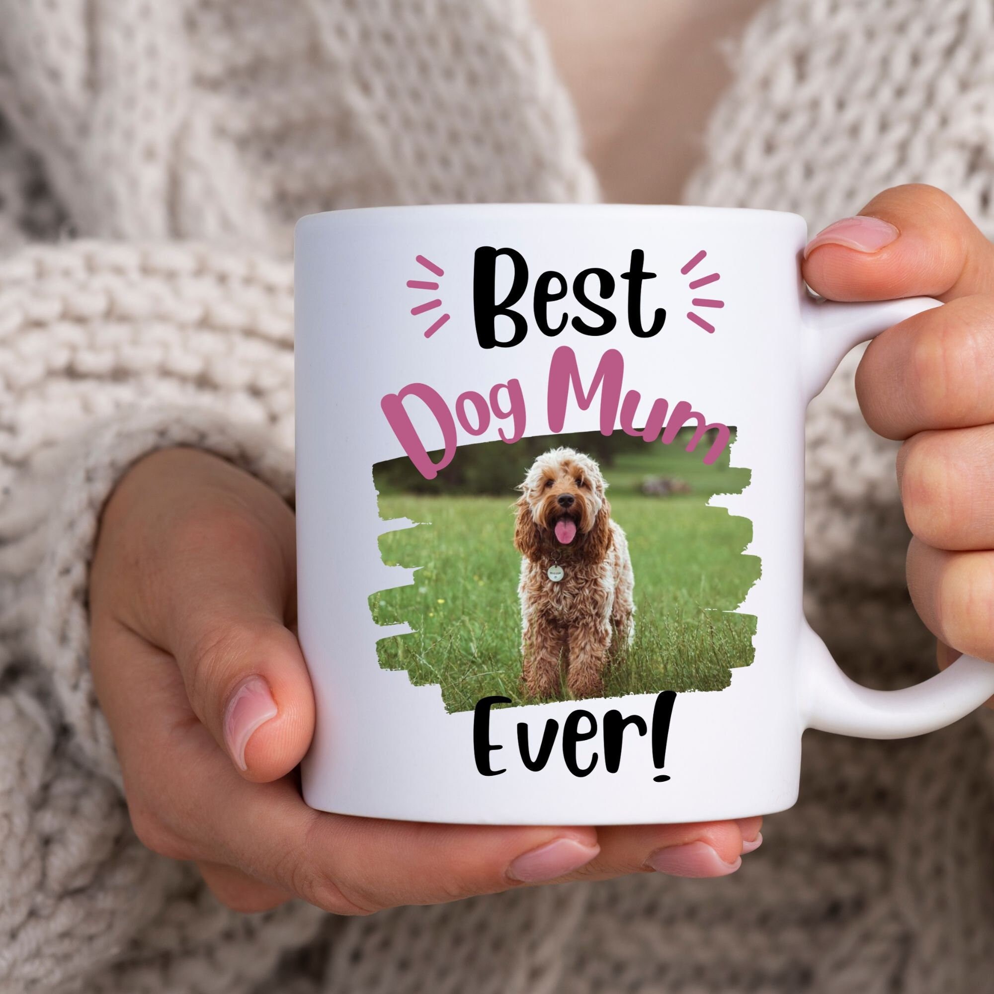 Personalised Dog Mug, Best Dog Mum Mug, Gift for Dog Lovers, Dog Mum Gifts, Dog Mum Mug, Gifts for her on Birthday, Christmas, Mothers Day