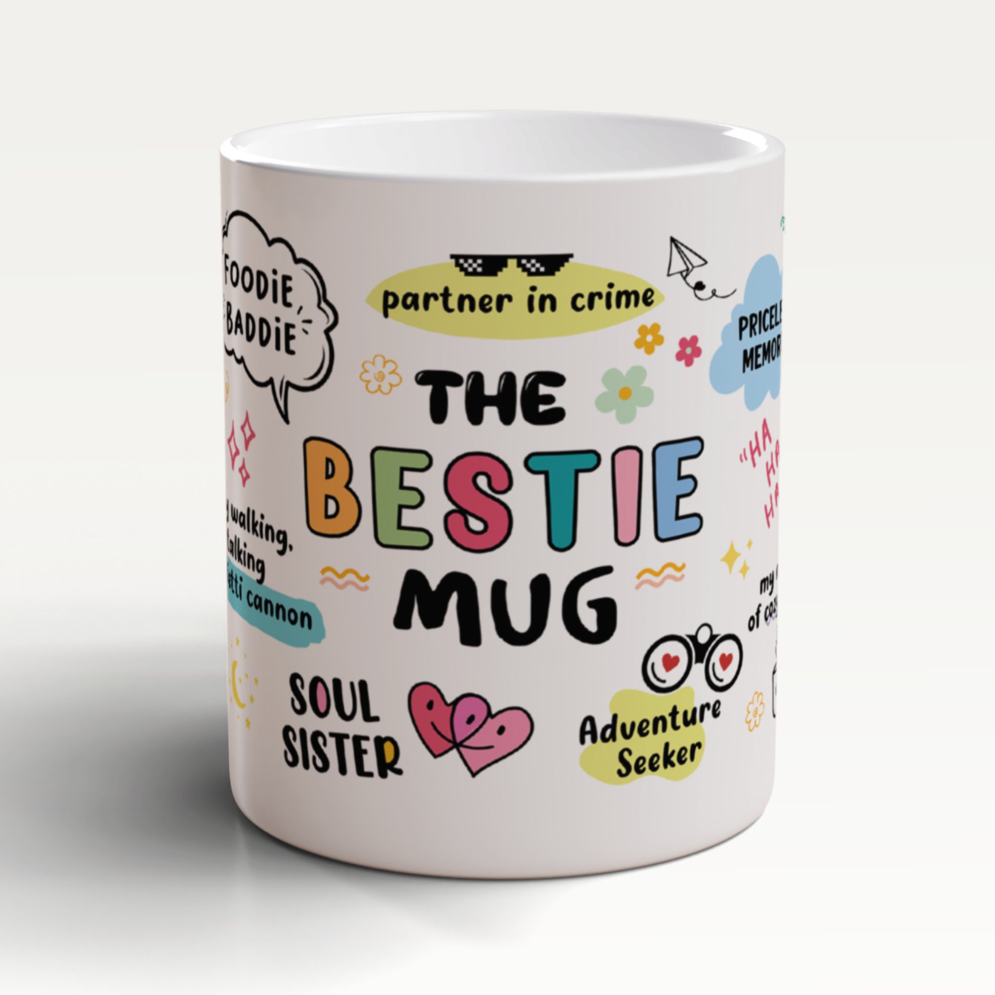 Bestie Mug, Partner In Crime, Best Friend Mug, Soul Sister Mug, Bestie Gift, Best Friend Gifts, Best Friend Birthday Gift