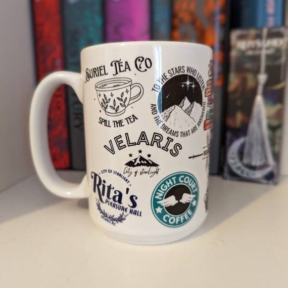 ACOTAR BookishBaeCo Chaos Mug, Limited Edition, Sarah J Maas Night Court Velaris Rhysand Feyre Suriel Bookish White 15oz Ceramic Mug