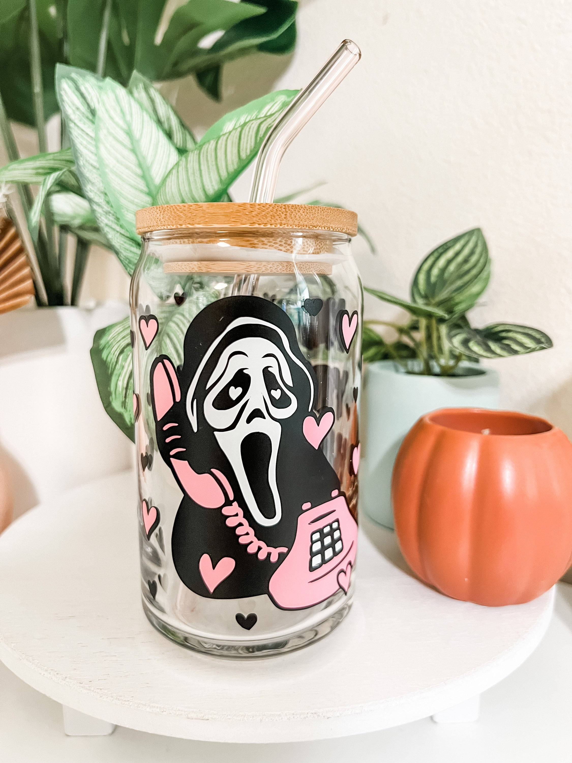 Scream Glass | Ghost Face Beer Can Glass | No You Hang Up Coffee Cup | Halloween Beer Can