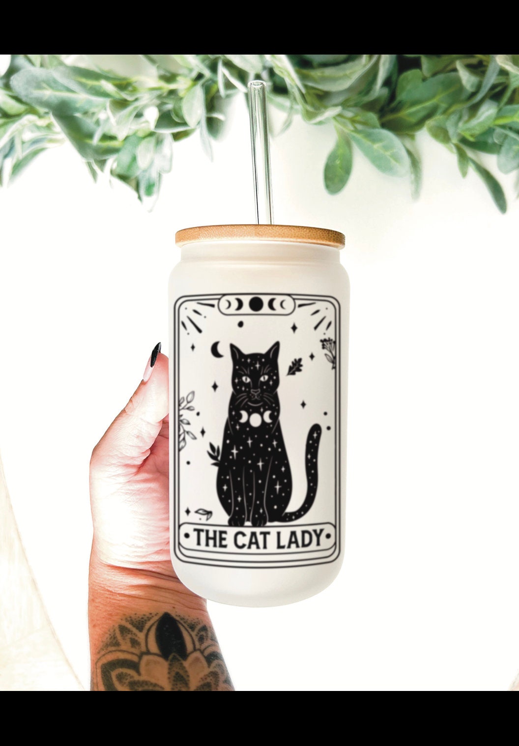 Cat Lover Tarot Card Tumbler/ Tarot Card Tumbler/ Tarot Card/ Cat Lover Cup