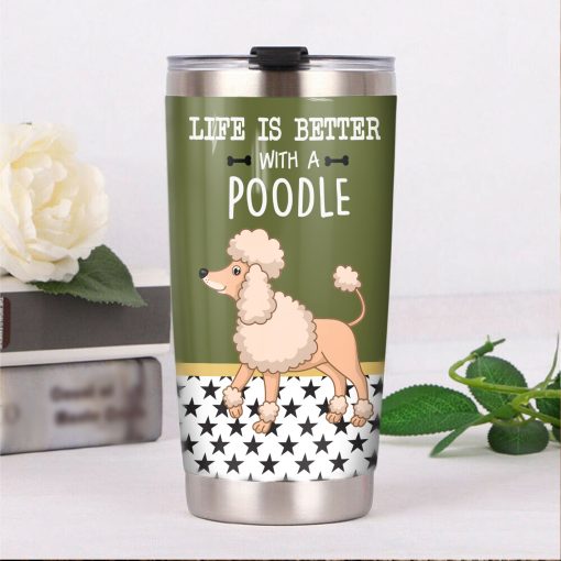 Poodle Dog Steel Tumbler, Gift For Husband, Anniversary Gift For Husband, Gift For Grandparent, Gift Ideas For Dad, Gift For Best Friend