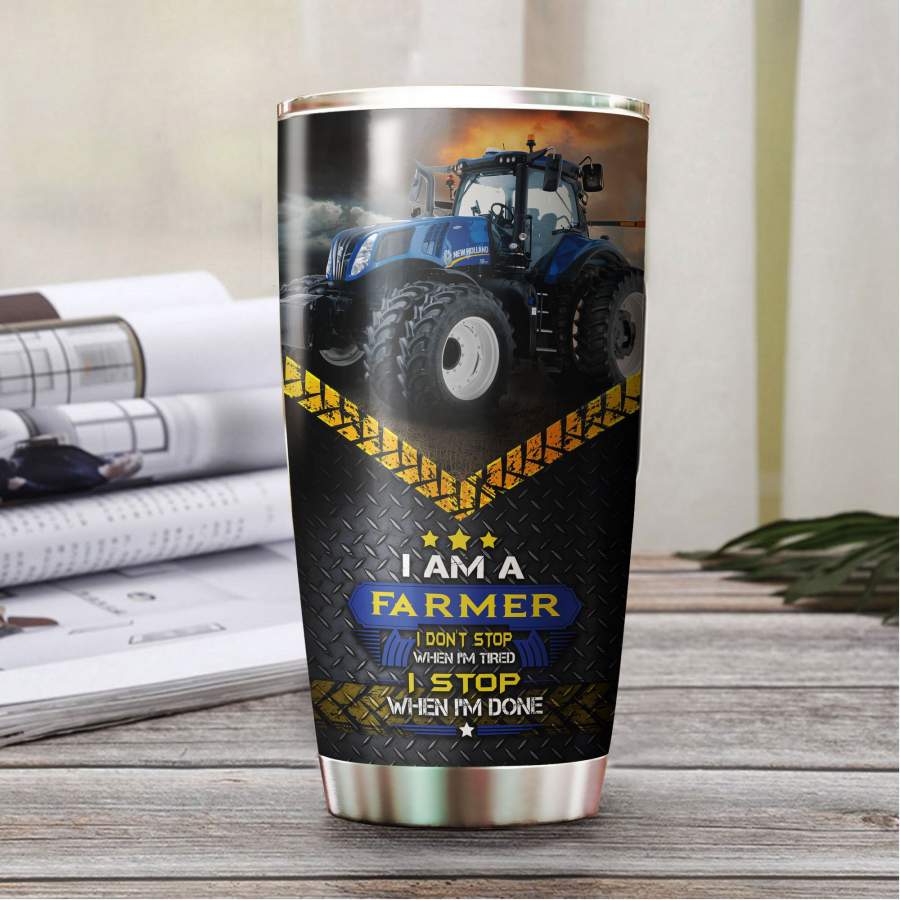 New Holland Tractor Stainless Steel Tumbler