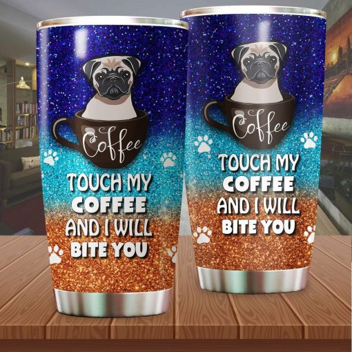 Pug Coffee Stainless Steel Insulated Tumbler Cups, 60Th Birthday Ideas, Birthday Gifts For Mom, Gift For Boyfriend, Gifts To Grandpa