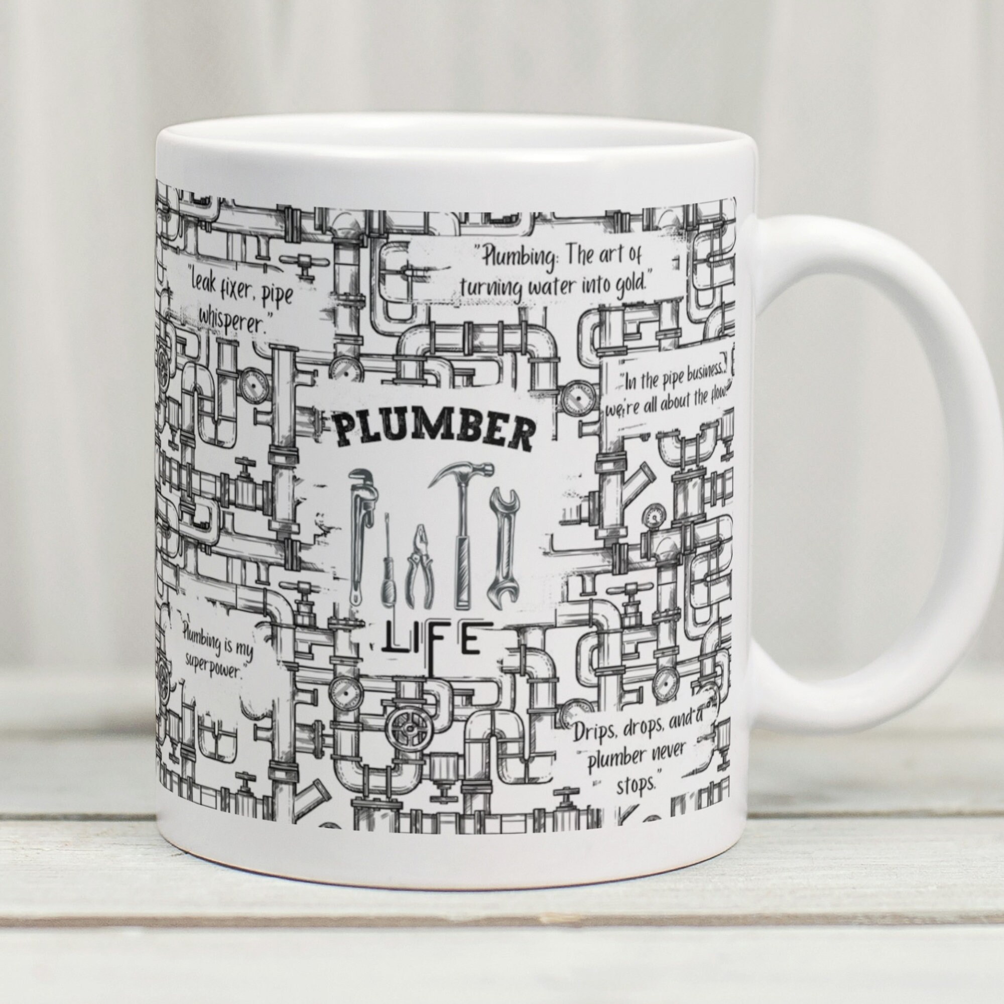 Plumbing Life Mug, Plumbing Mug, Plumber Mug, Plumber Gift, Gift For Plumber