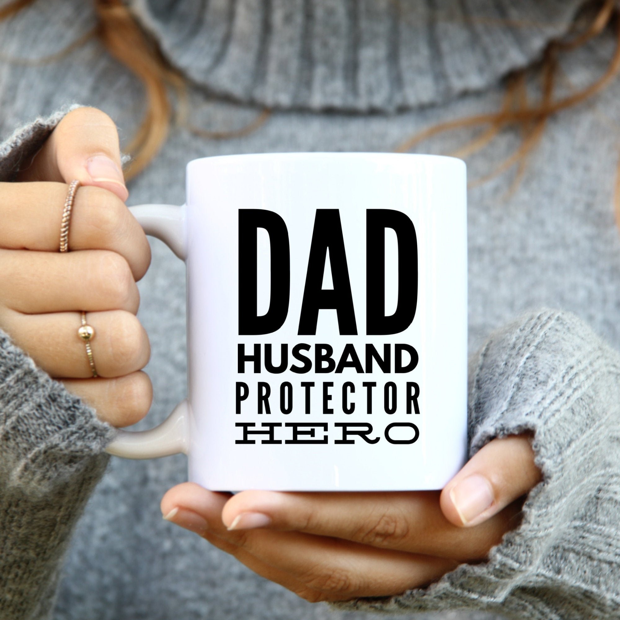 First Father’s Day mug, Dad Husband Protector Hero Mug, present from baby, gift for Dad, present from wife idea, new dad present, dear daddy