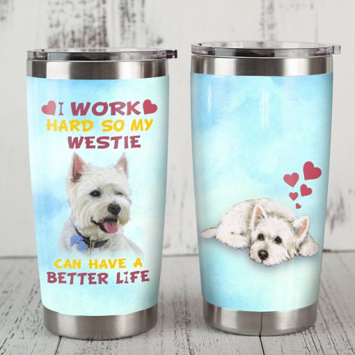 Westie Dog Steel Tumbler