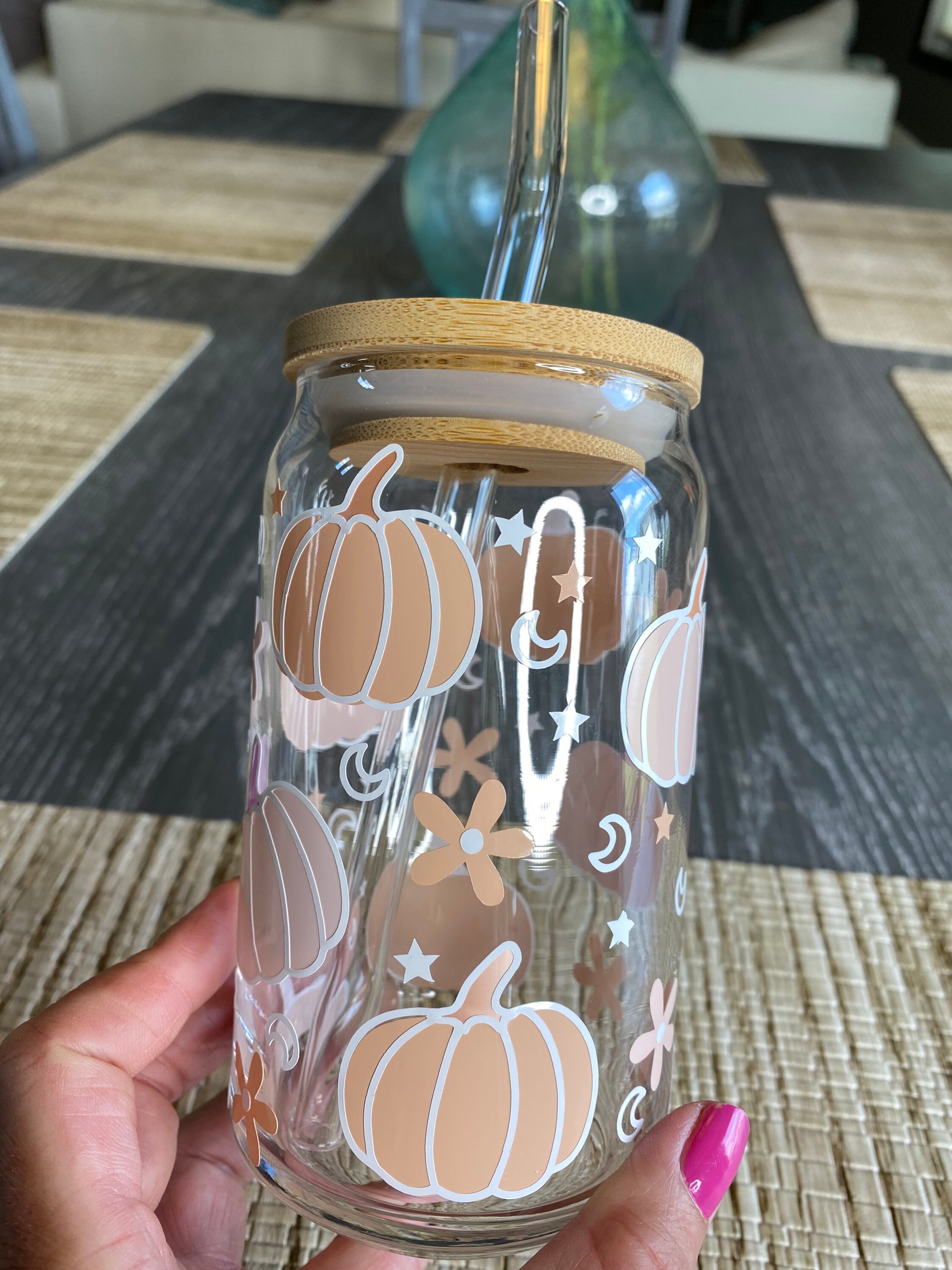 Pastel Pumpkin Soda Can Glass