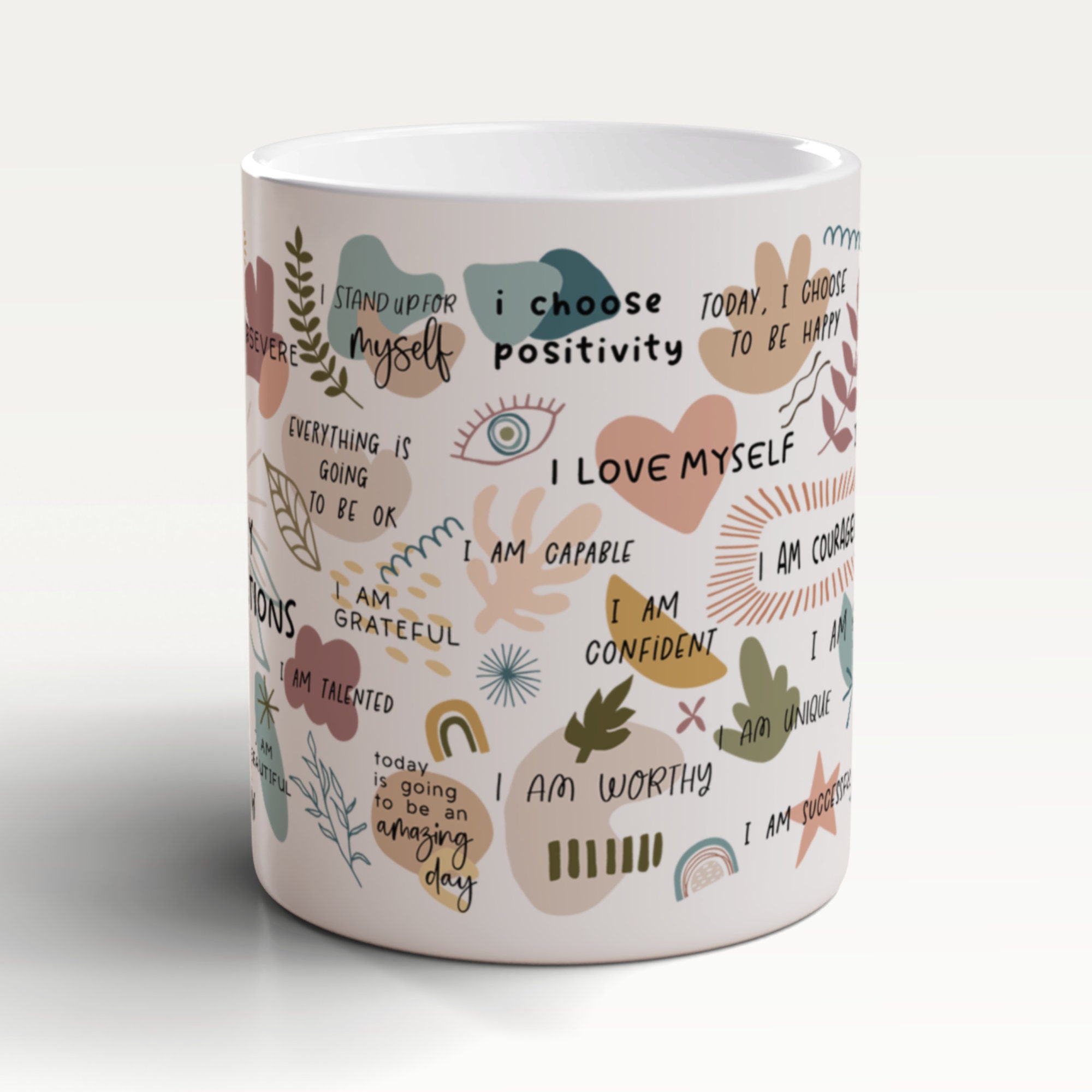 My Daily Affirmations Mug, Motivational Mug, Self Love Mug, Positive Vibes Mug, Mindfulness Mug, Affirmations Gift, Law Of Attraction Mug