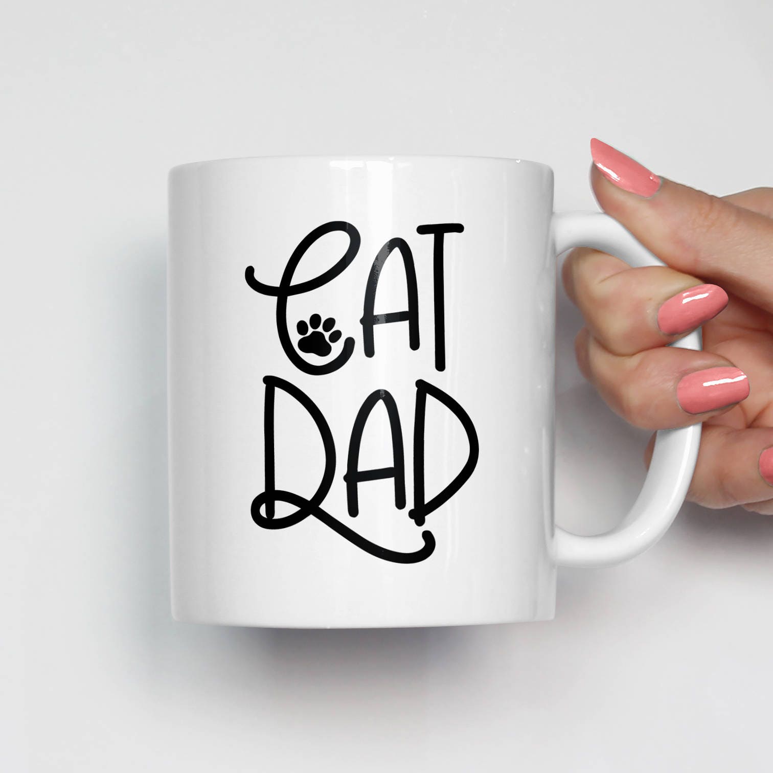 Cat Dad Mug, Cat Lover Gifts, Pet Lover Mug, Gifts for Him, Mugs for Him, Cat Lover Mug, Cat Daddy Gifts, Gift from Cat, Husband Gift 0601