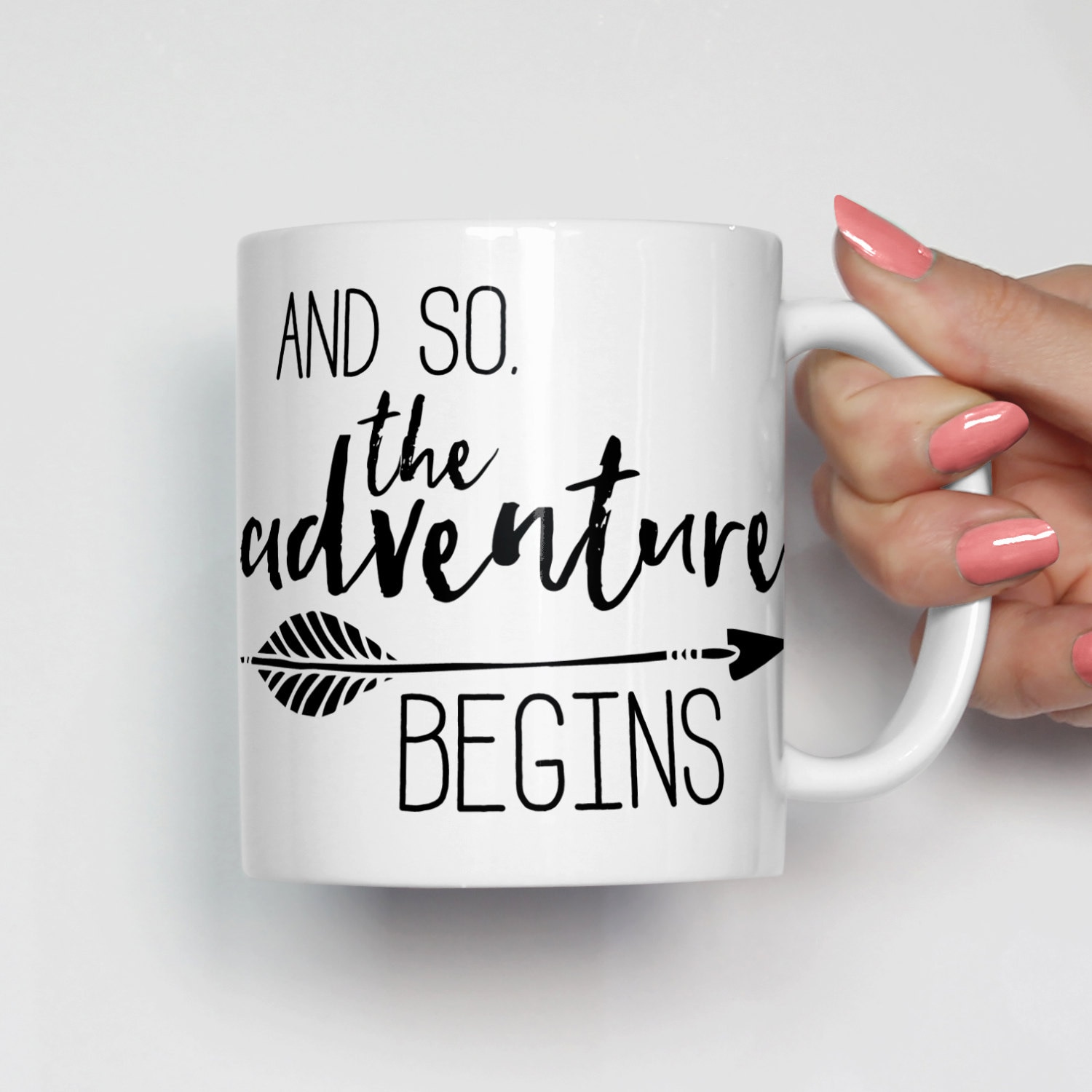 And So The Adventure Begins Mug, Wanderlust Mug, Wanderlust Gifts, Traveler Gifts, Gifts for Adventurers, Mugs With Sayings 0050