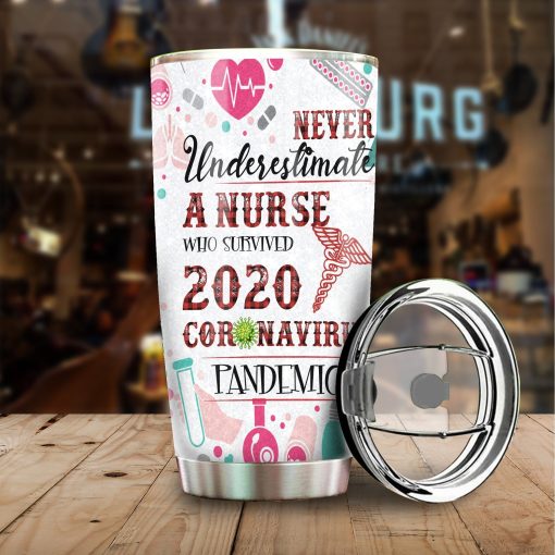 Nurse 2020 Pandemic 20Oz Stainless Steel Tumbler, Gift Ideas For Wife, Valentines Day Gifts For Him, Gift For Parent, Gift For Friend