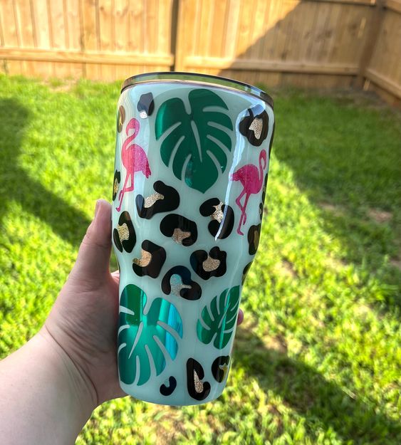 Leopard Flamingo Tumbler