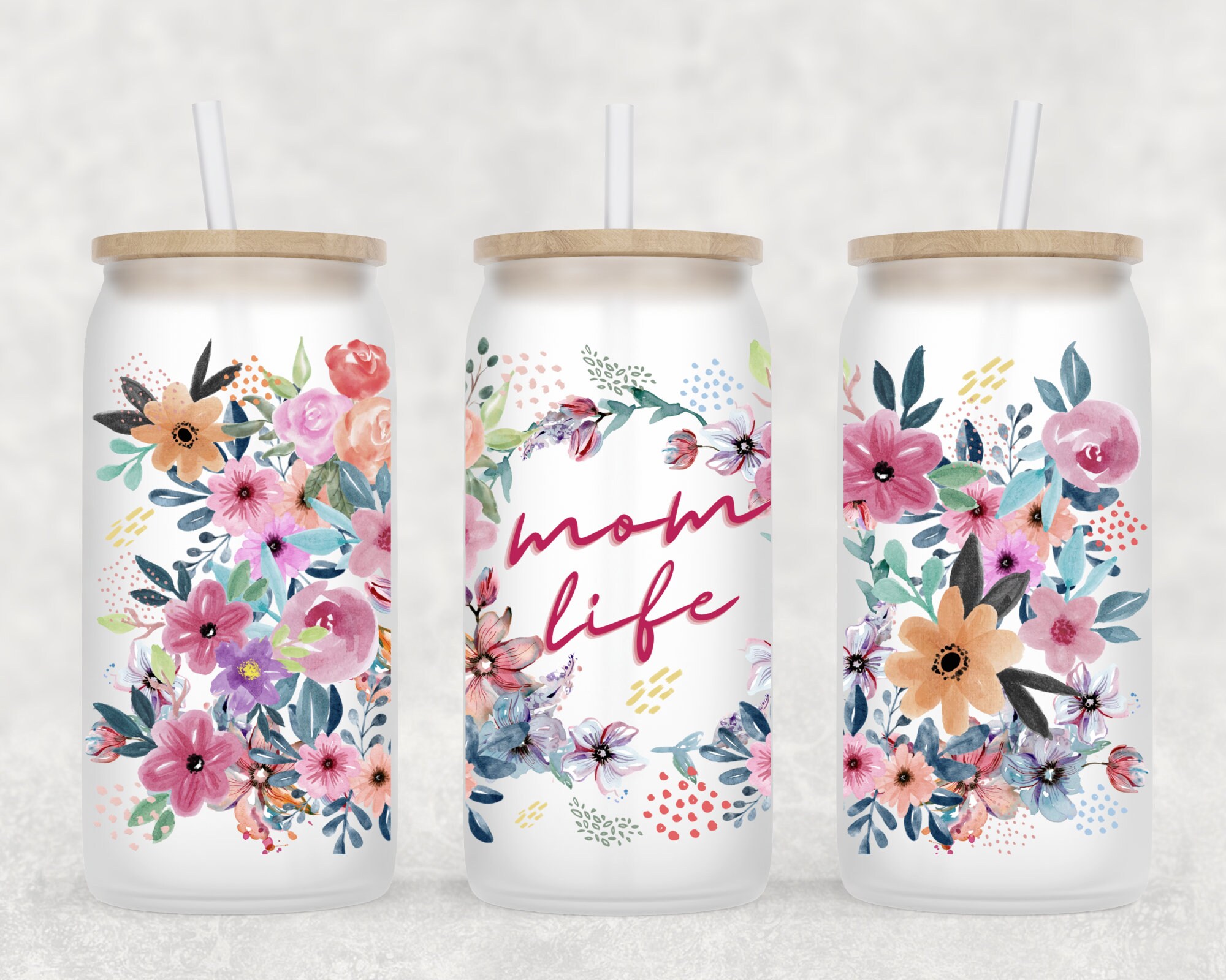 Mom Life Beer Can Glass | Mama Beer Glass | Mom Gift | Gift for Mom | Iced Coffee Glass | Coffee Cup | Soda Glass Can | Mother’s Day Gift