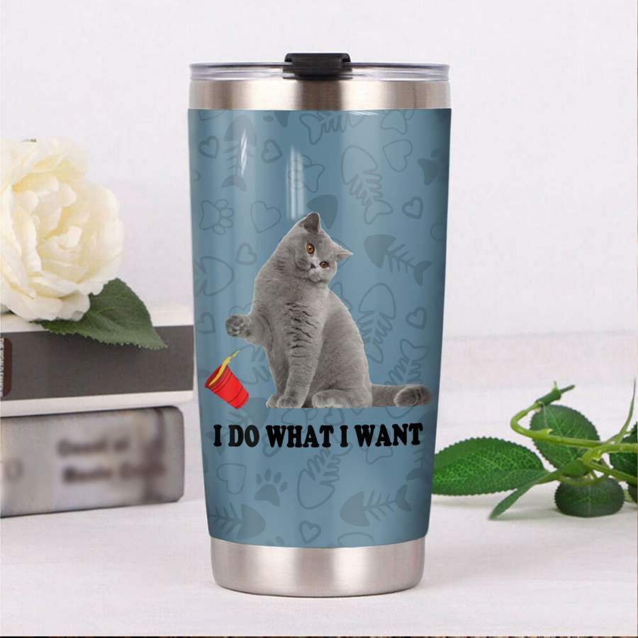 British Shorthair Cat Steel Tumbler MR1806 71O51