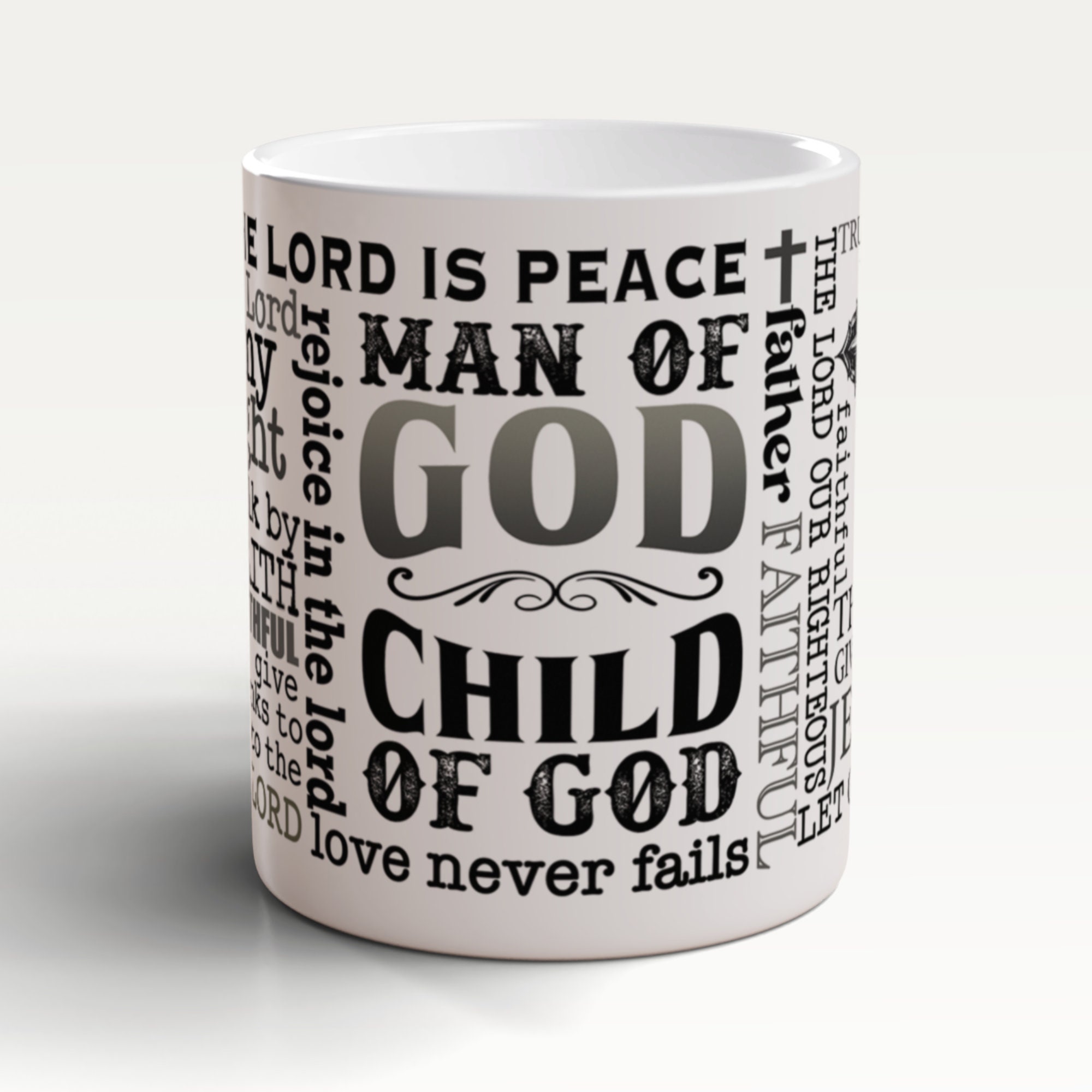 Bible Mug, Christian Affirmations Mug, Faith Mug, God Mug, Man Of God, Child Of God, Faith Gifts