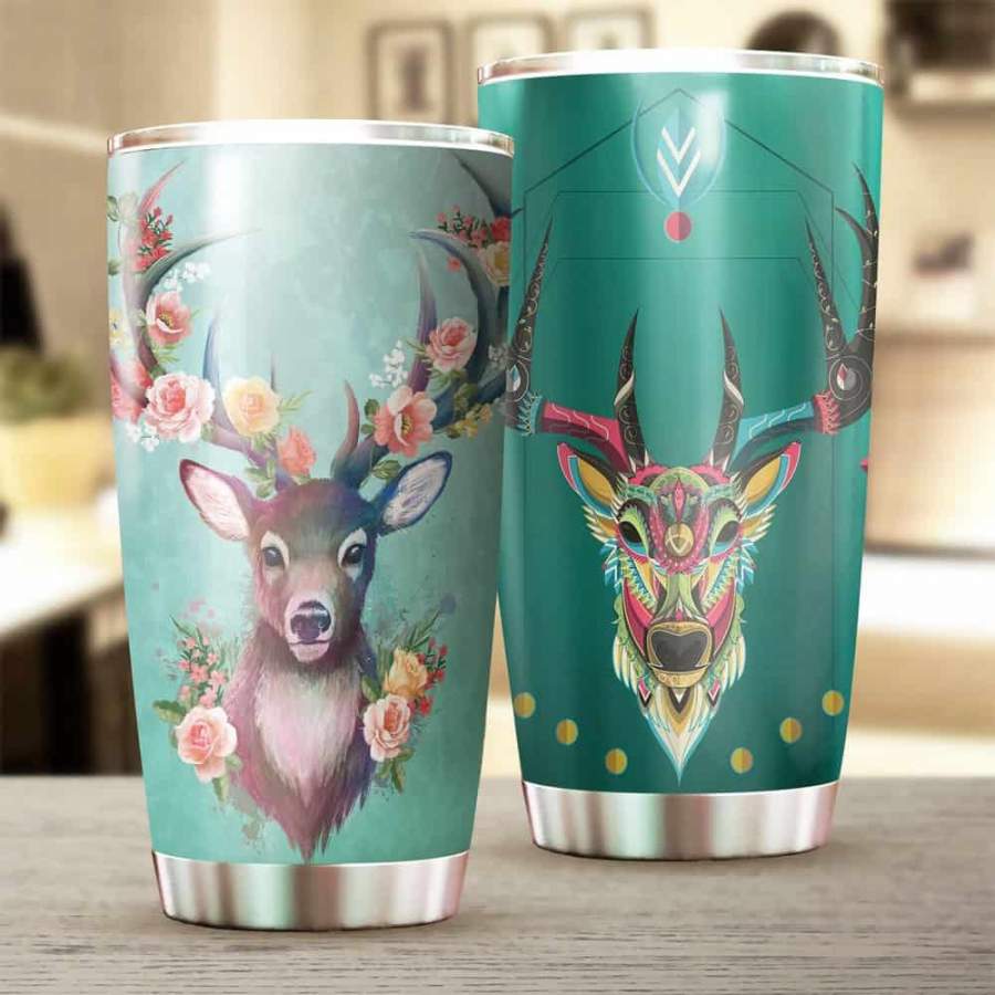 [Stainless Steel Tumbler 20 Oz] Deer Stainless Steel Tumbler, Deer Stainless Steel Mug Father’s Day gifts, Mother’s Day gift
