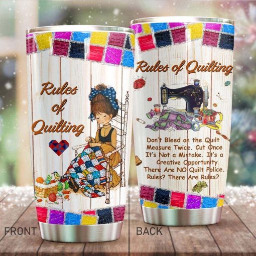 Rules Of Quilting Vk34 Tumbler, Birthday Gift Ideas, Mother’S Day Gift Ideas, Mom Christmas Gifts, Gifts To Grandpa, Gift For Husband