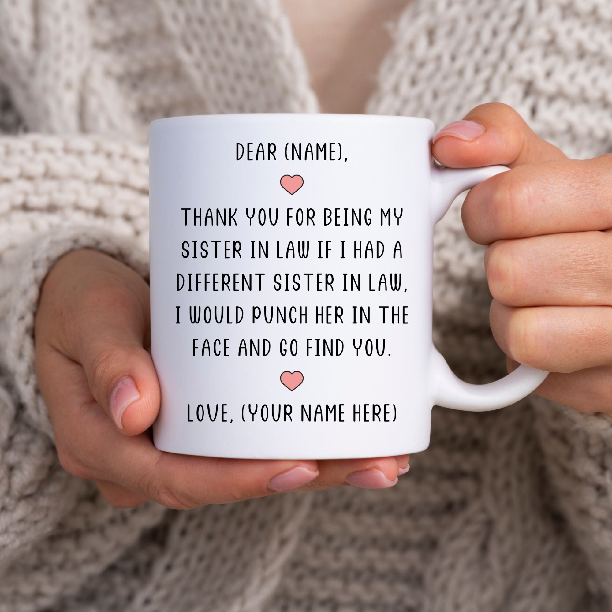 Sister in Law Gift, Sister in Law Mug, Funny Sister in Law Gift, Christmas Gift for Sister in Law, Wedding Gift for New Sister in Law,