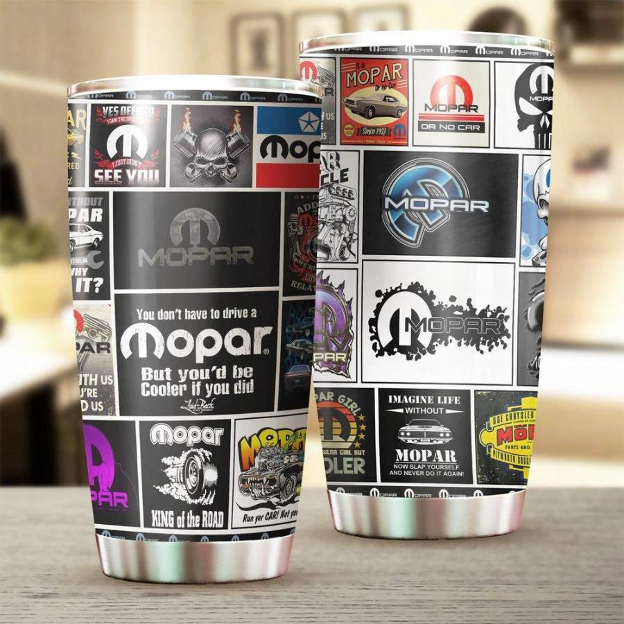 Mopar Car Brand Stainless Steel Tumbler 20 Oz, Mopar Car Brand Stainless Steel Mug