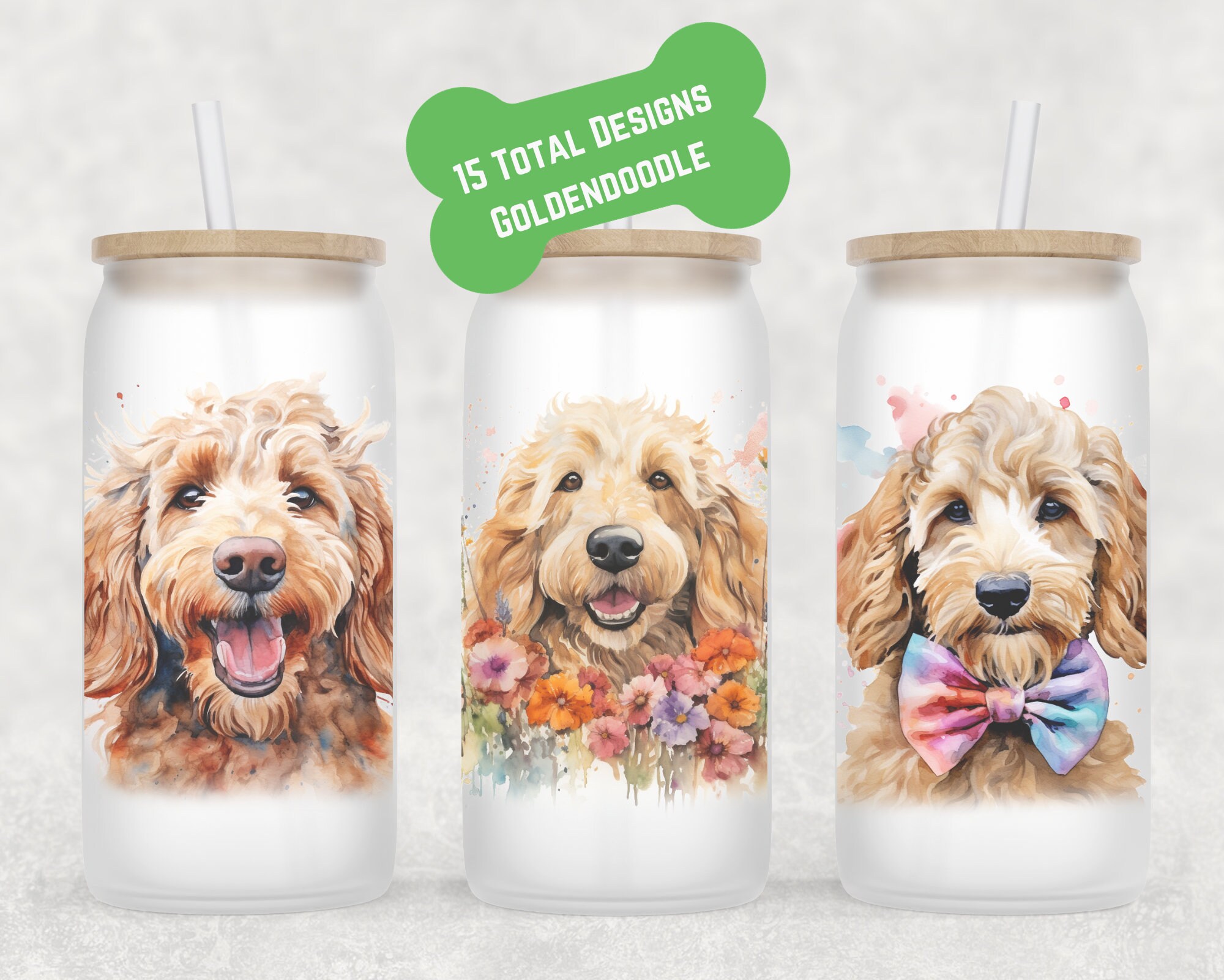 Goldendoodle Mug | Dog Mom Gift | Doodle Coffee Cup| Coffee Iced Coffee Cup | Goldendoodle Coffee Mug | Dog Mom Glass Coffee Cup |