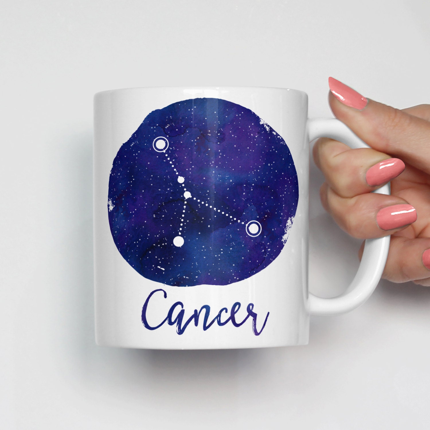 Cancer Constellation Mug, Cancer Zodiac Mug, Zodiac Cancer, Celestial Coffee Mug, Unique Coffee Mug, Astrology Mug, Zodiac Gift 0075