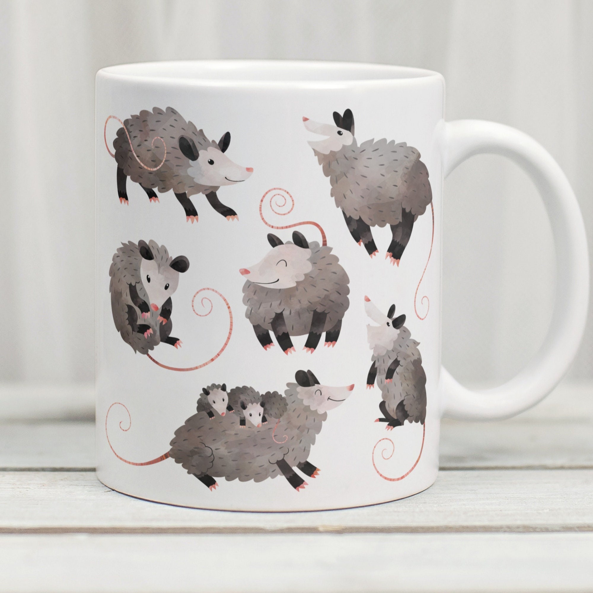 Opossum Mug, Possum Mug, Cute Possum Mug, Gift For Opossum Lover, Opossum Gift, Opossum coffee mug, Opossum Gift, I love Opossums