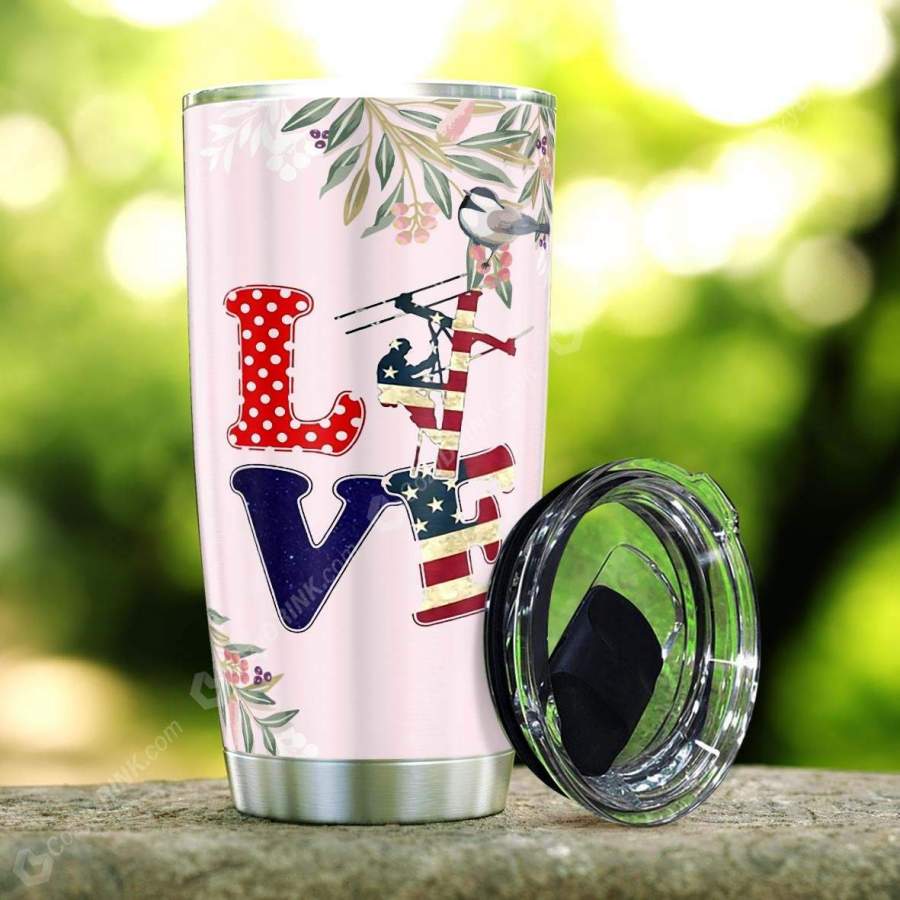 Love A Lineman Stainless Steel Tumbler K99O6