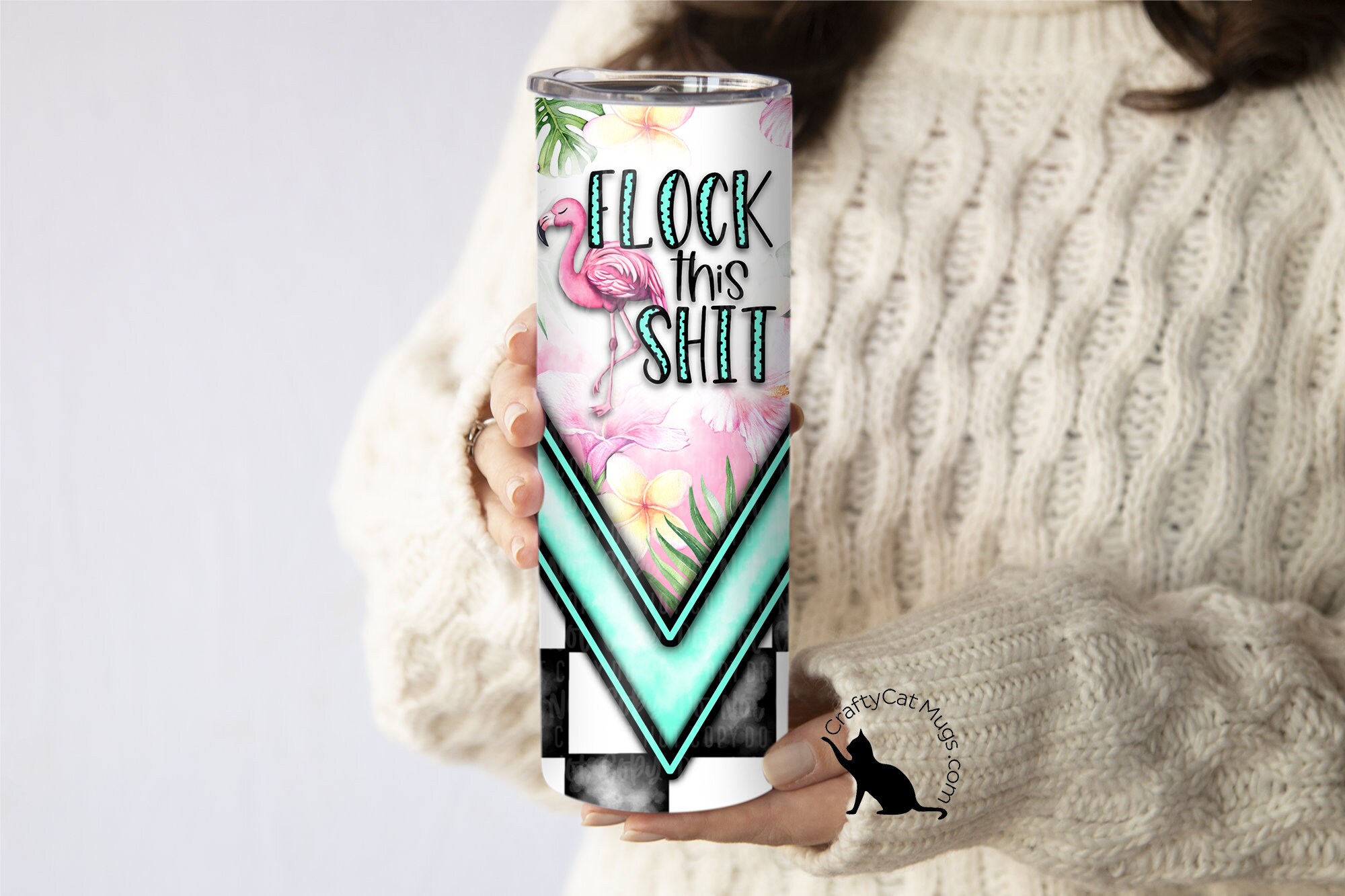 Flock This Shit Tumbler | Funny Flamingo Tumbler | F*ck Tumbler | Sassy Tumbler