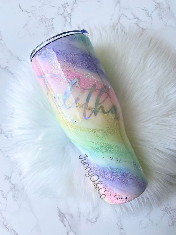 Pastel Rainbow Tumbler